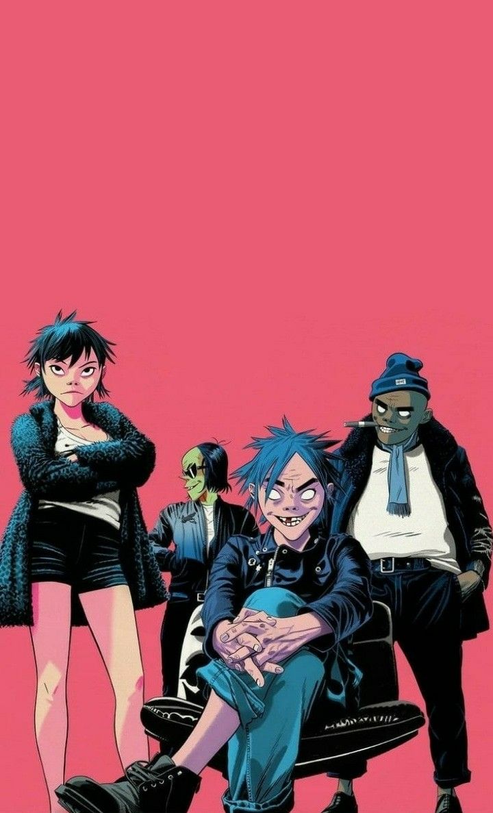 Gorillaz PC wallpaper with all of the fanarts Ive made  rgorillaz
