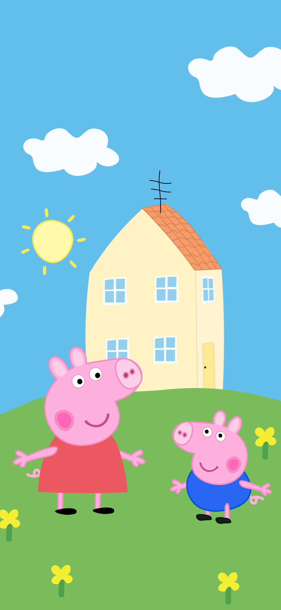 Peppa Pig House - Green Car Wallpaper Download