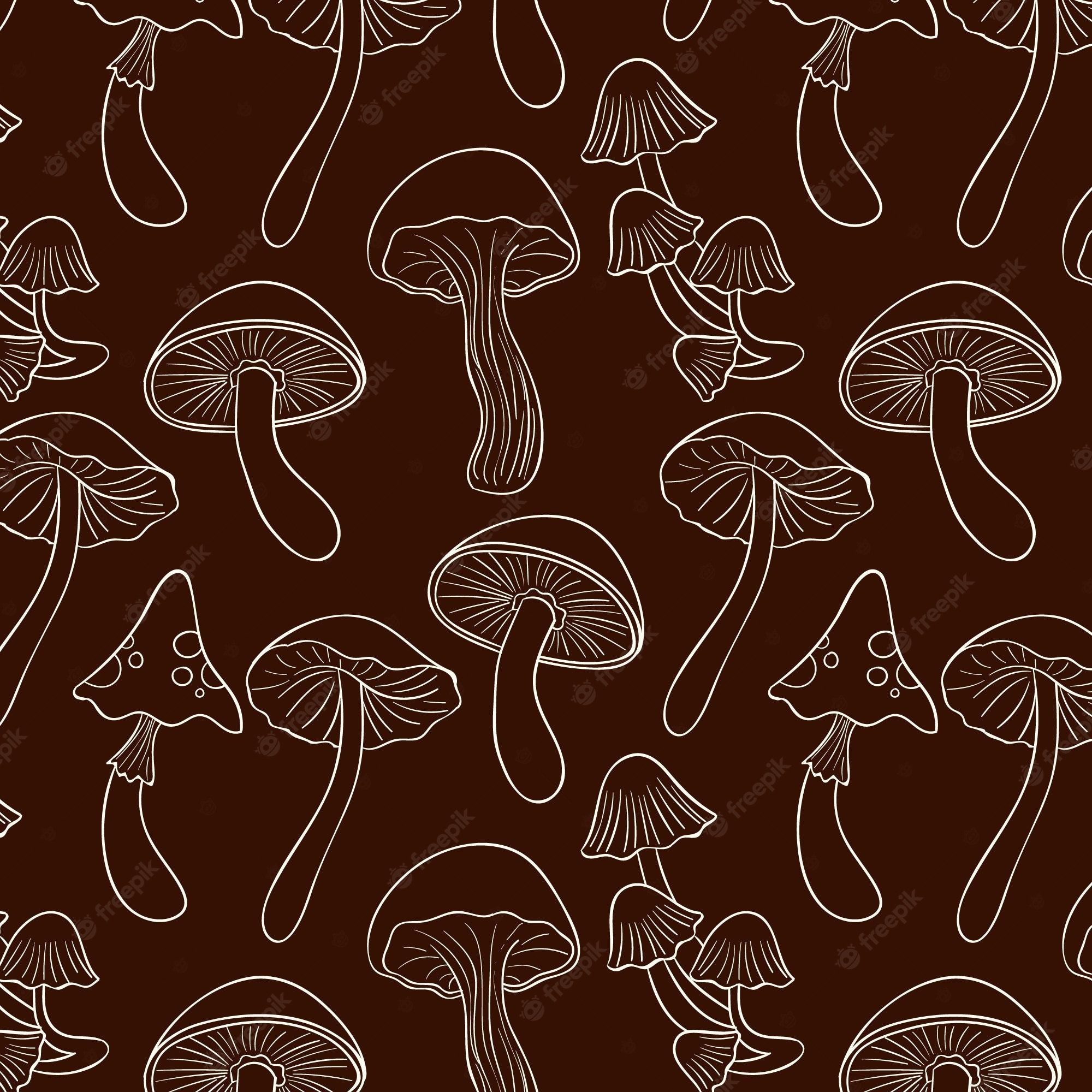 Mushroom phone wallpaper cute food  Free Photo  rawpixel