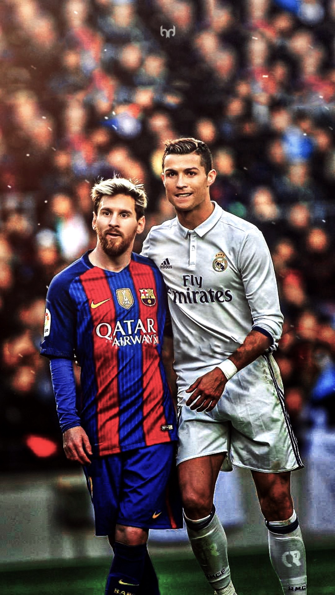 Dành cho những fan hâm mộ Messi và Ronaldo, hãy tải ngay hình nền sáng tạo về cặp đôi đình đám này để thể hiện niềm yêu mến của mình. Và khi nhìn lại bức ảnh, bạn sẽ cảm nhận được sự kỳ diệu của sự hoà hợp và sự đối lập trong bóng đá.
