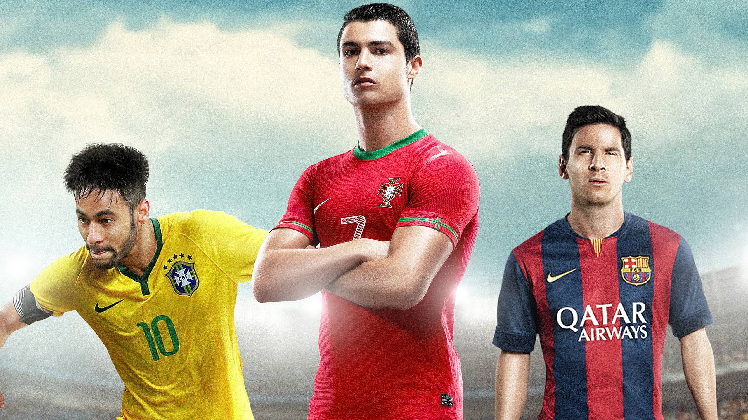 Wallpaper Football 4K Mbappe Messi Ronaldo Neymar for Android