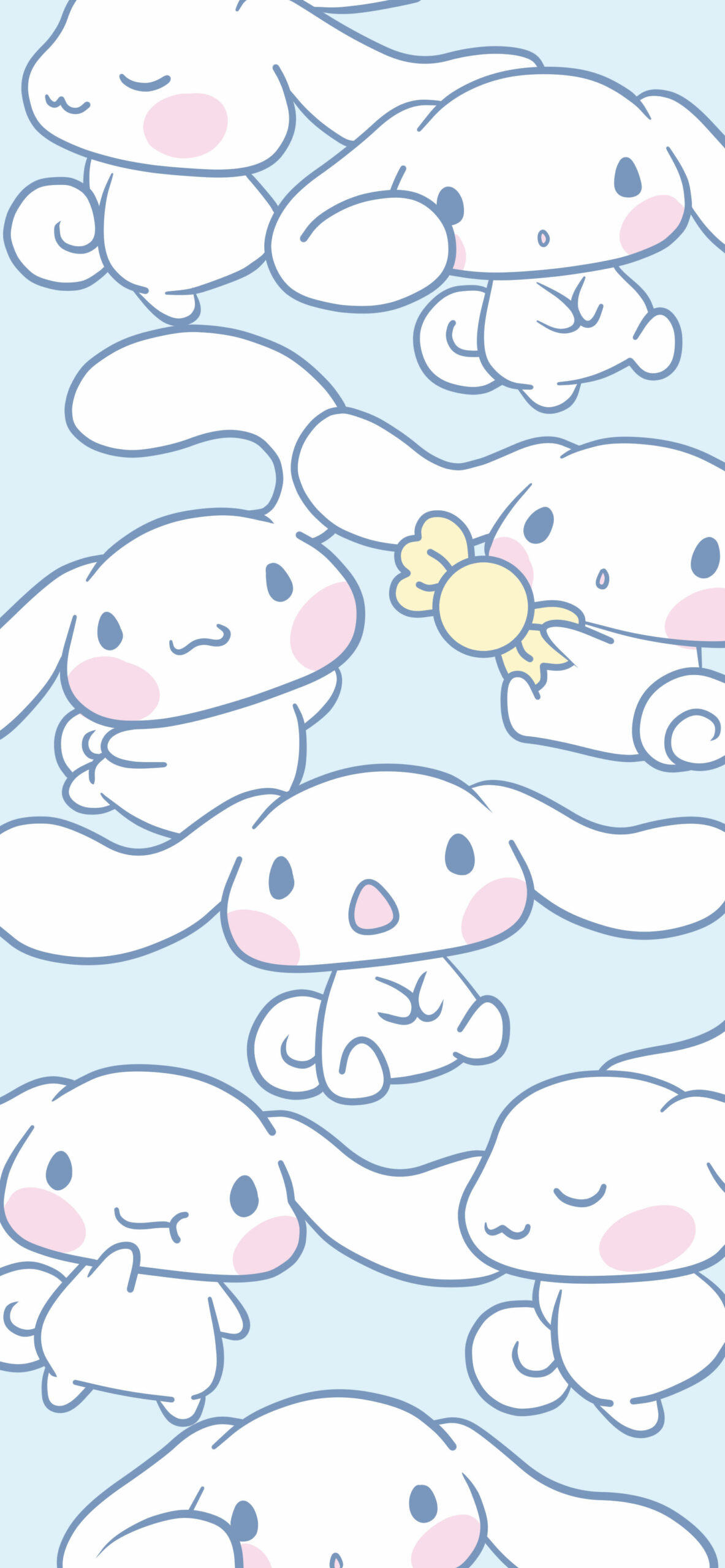 Cinnamoroll Blue Pattern Wallpapers  Aesthetic Sanrio Wallpapers