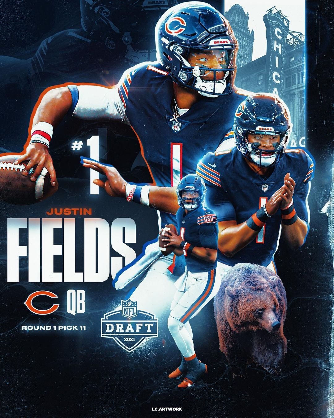 2021-2022 Chicago Bears Wallpaper Schedule