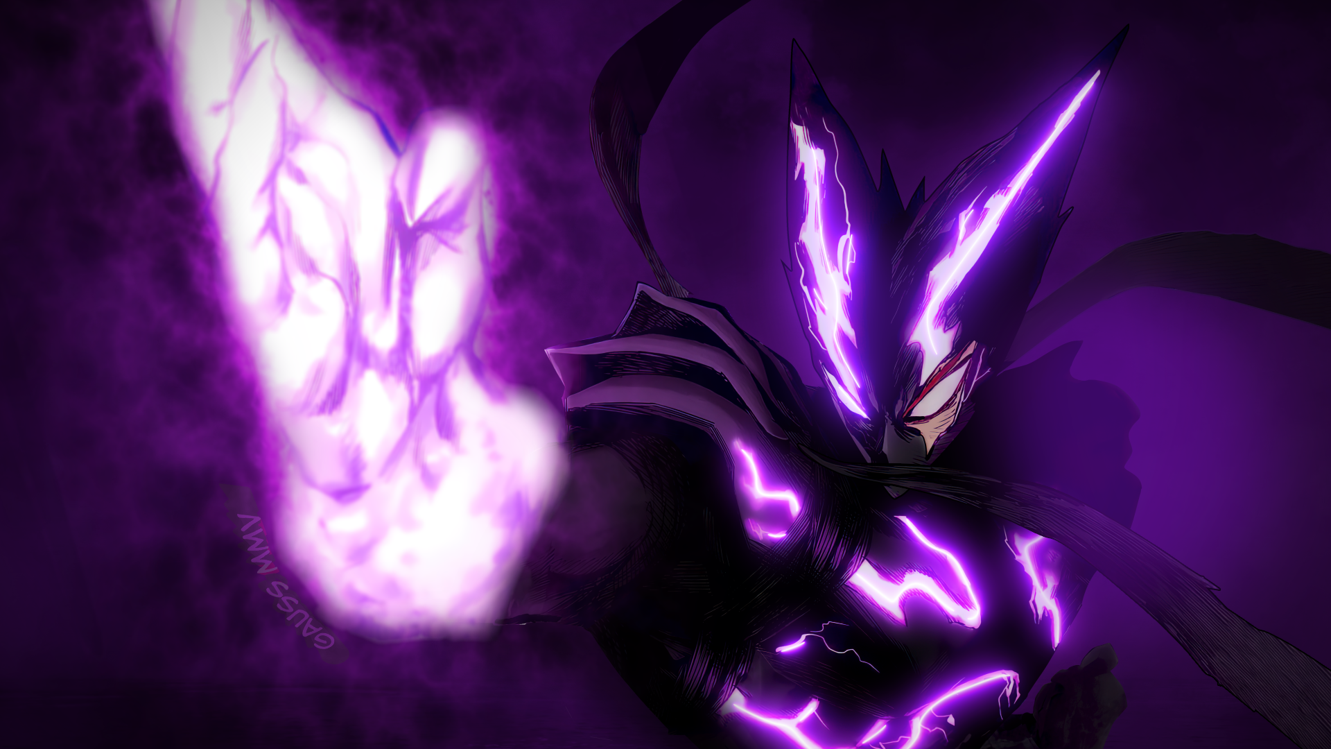 Garou Galaxy, monster, one punch man, purple, HD phone wallpaper