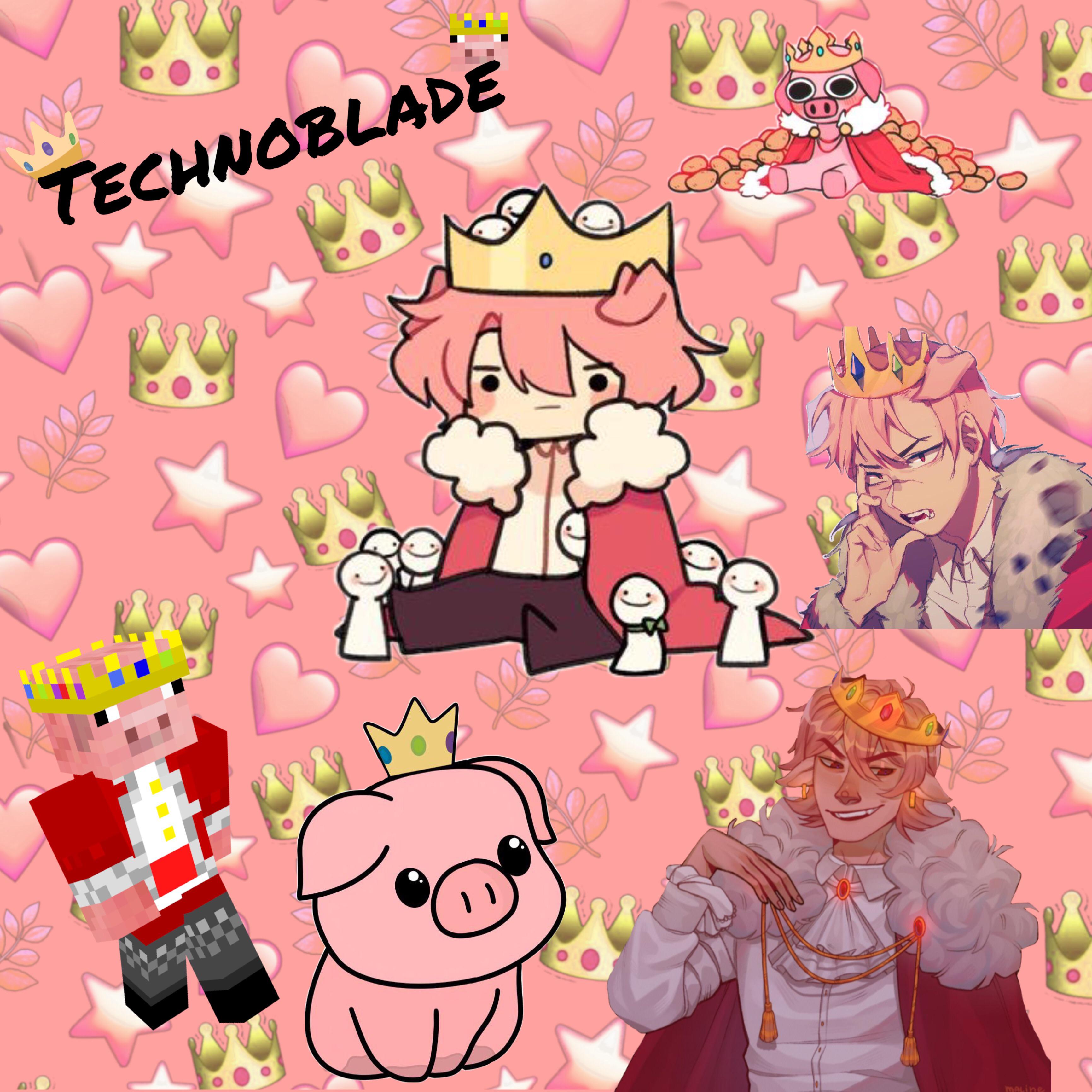 Download Waving Technoblade Anime Fan Art Wallpaper