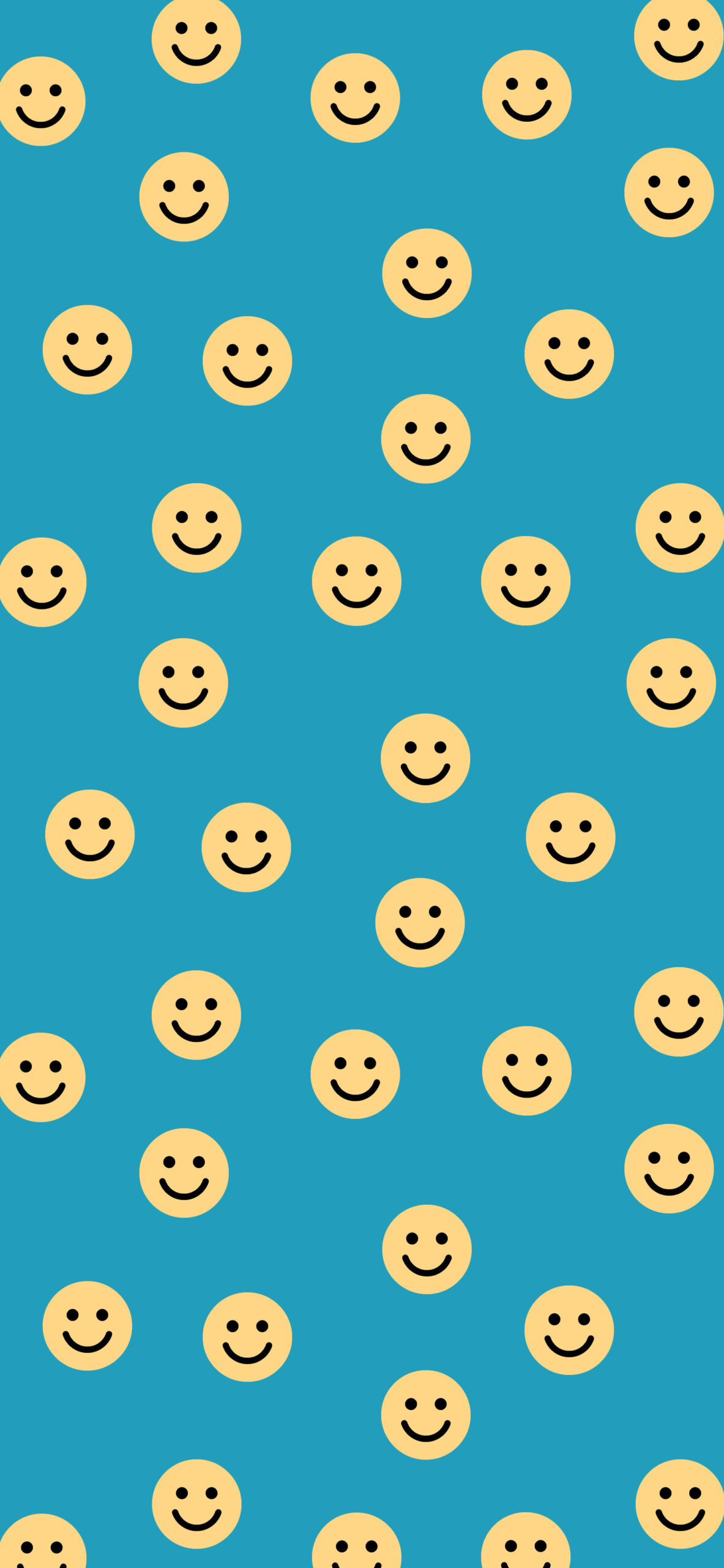 Blue Smiley Faces Fabric Wallpaper and Home Decor  Spoonflower