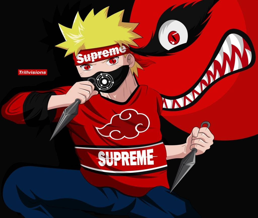 Download Sasuke Supreme Drip Dope Laptop Wallpaper