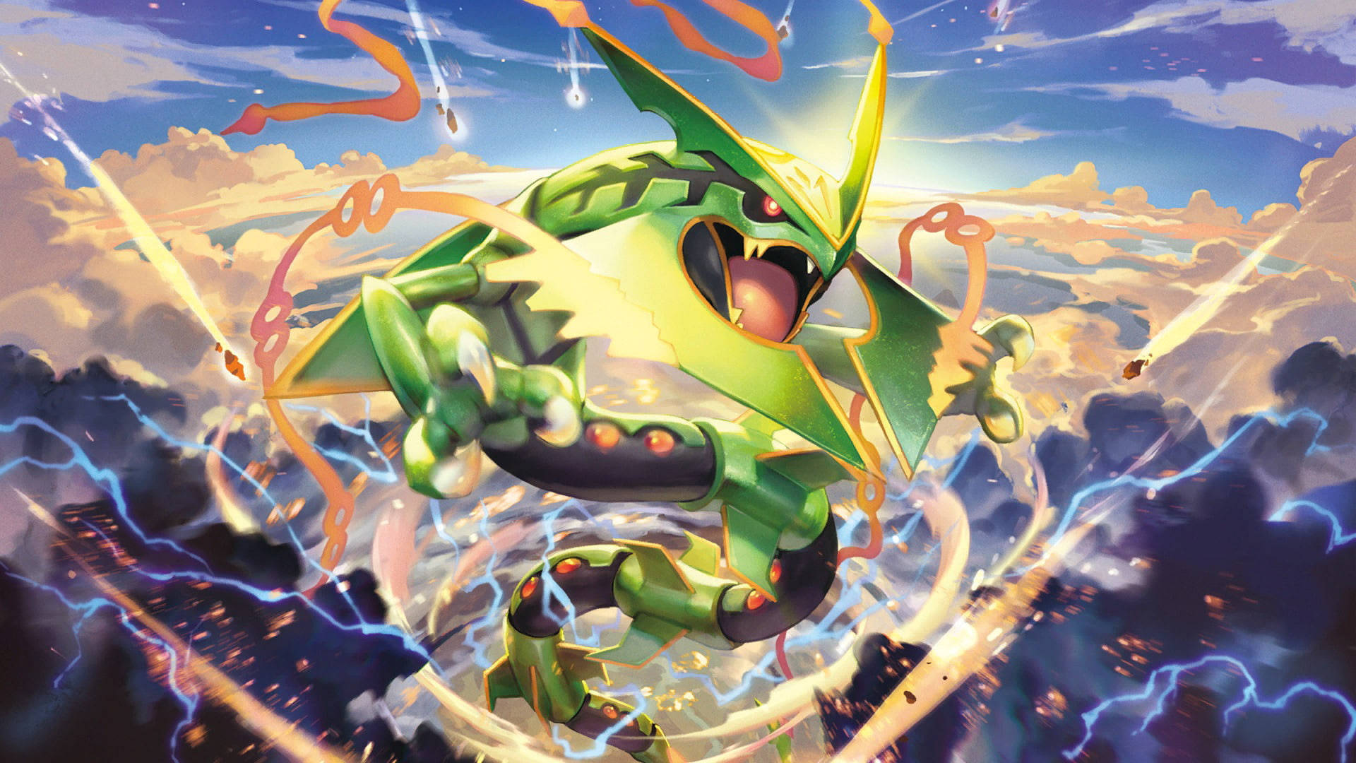 OC] Shiny Rayquaza Fanart : r/pokemon