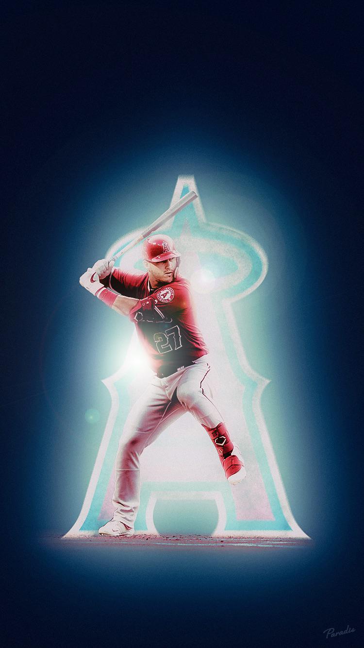 Mike #Trout baseball player Wall Mural