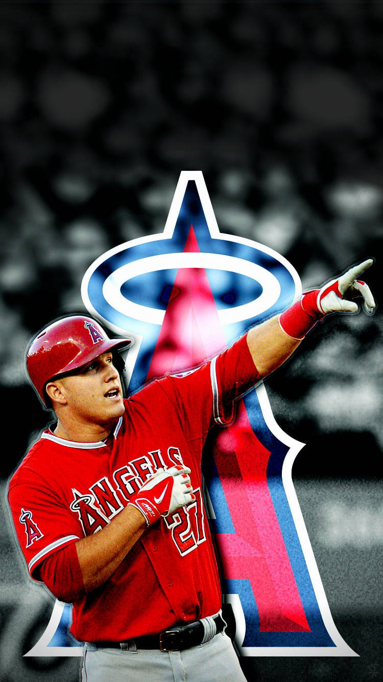 Mike #Trout baseball player Wall Mural