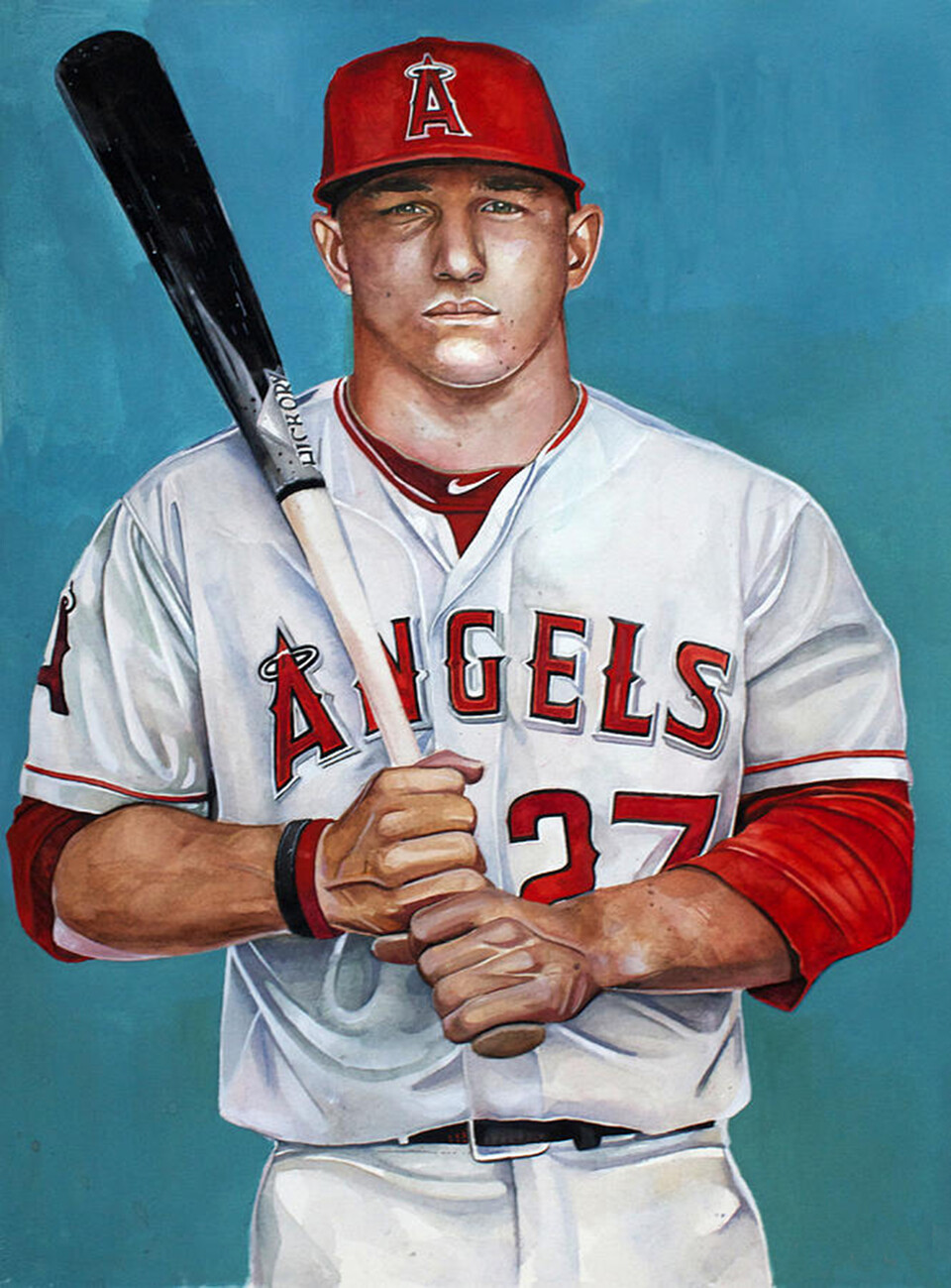 Download Mike Trout Fanart Wallpaper