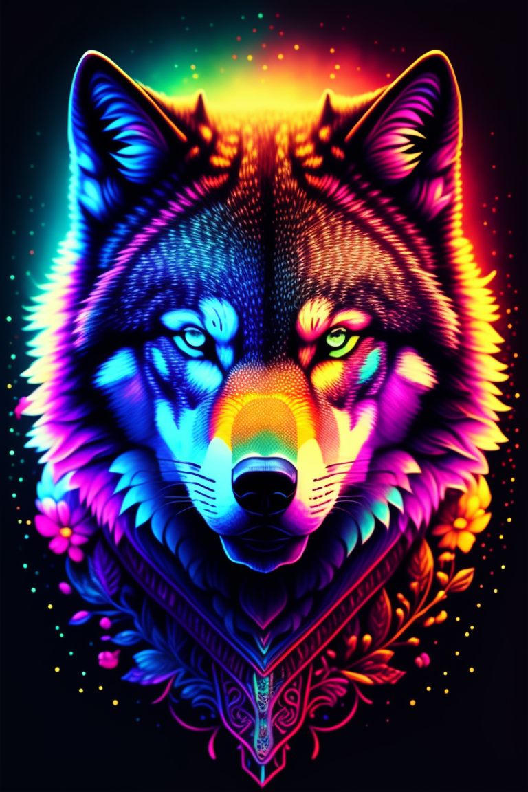 neon wolf Wallpapers on WallpaperDog