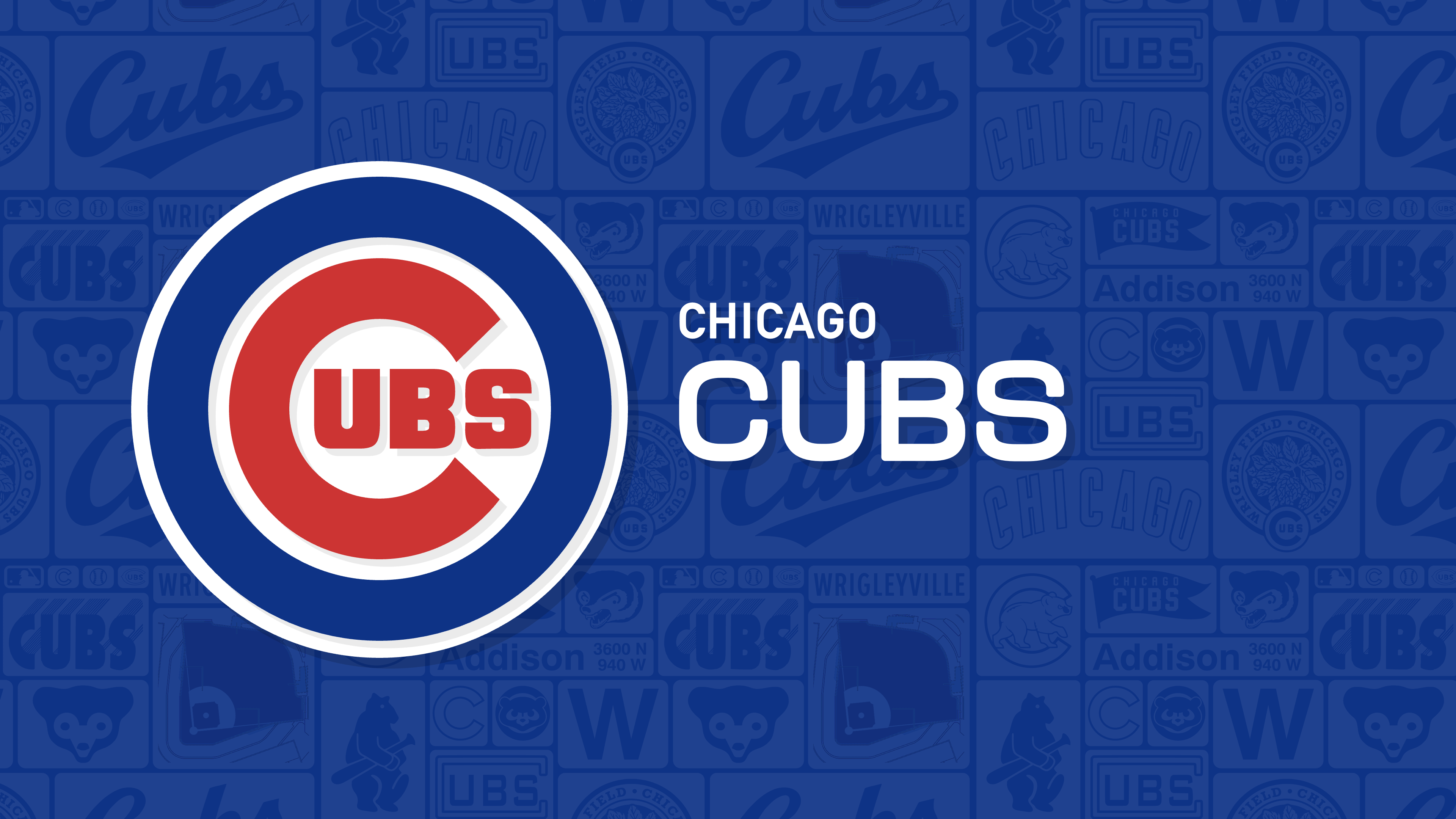 Download Slant Chicago Cubs Logo Wallpaper