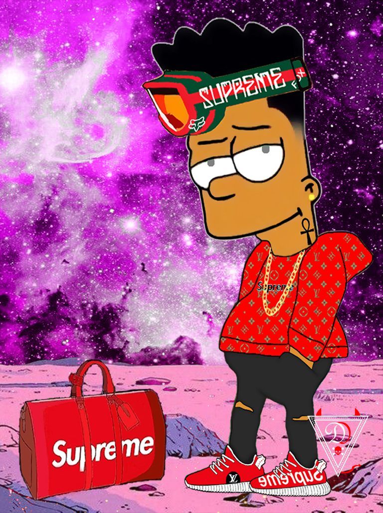 Bart Sticker - Bart Simpson Supreme Gucci - 2896x2896 PNG Download