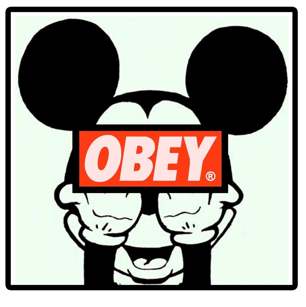 Mickey Mouse Obey iPhone Wallpapers on