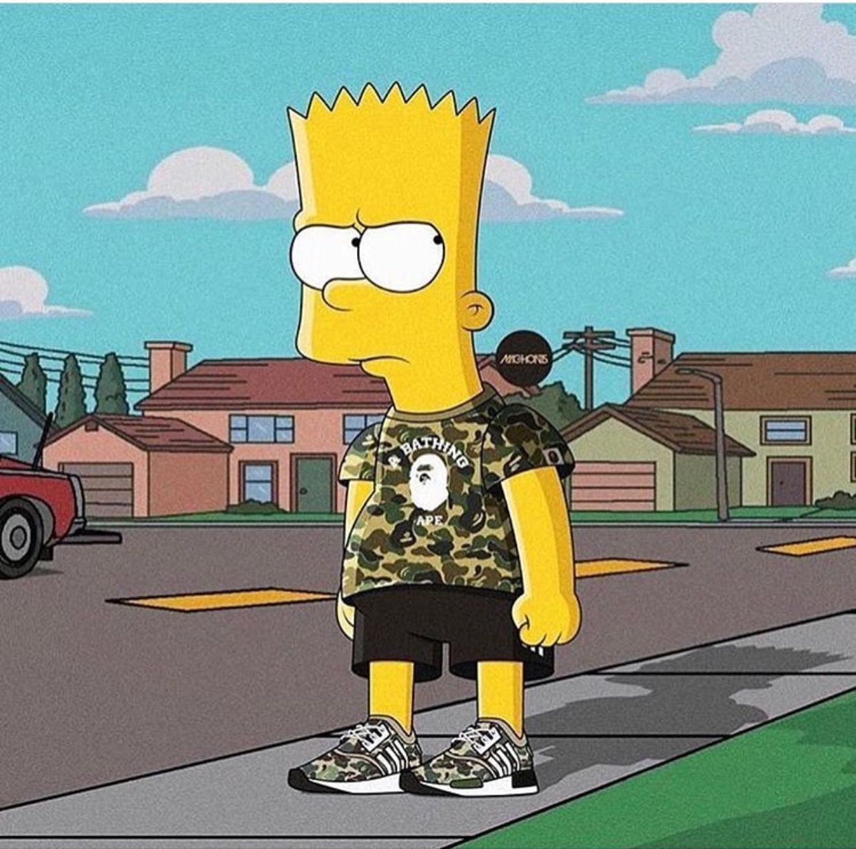 Download Be cool like Bart Simpson in this limited edition Supreme design!  Wallpaper