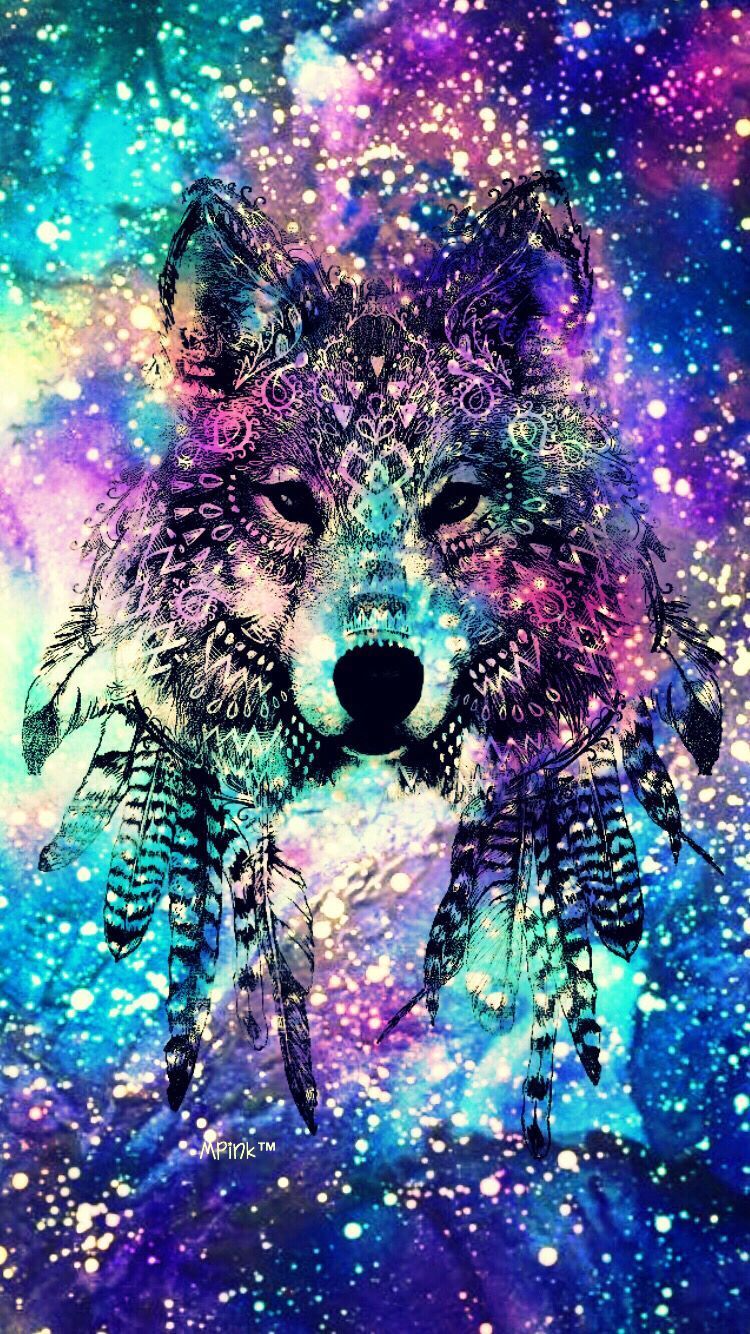 Download Galaxy Wolf Sun And Moon Wallpaper  Wallpaperscom