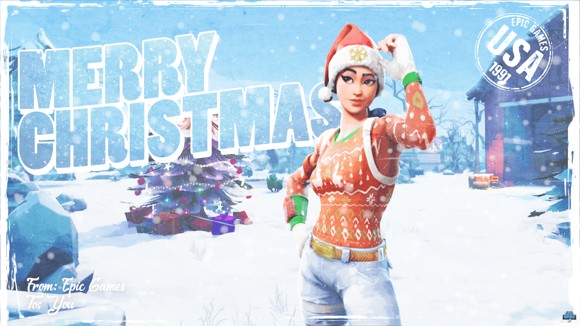 Fortnite Skins 1920x1080 Christmas Raider Fortnite Christmas Skins Wallpapers On Wallpaperdog