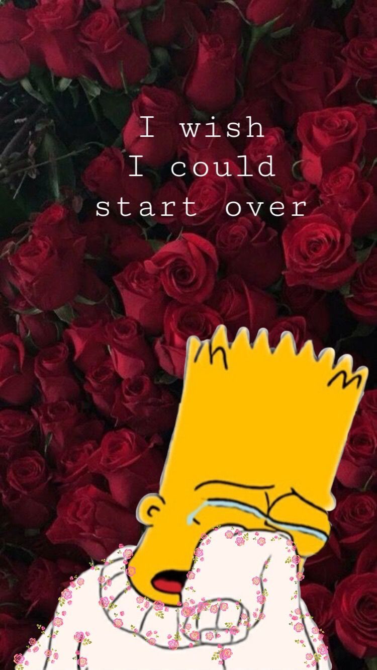 Bart Simpson Aesthetic Sad Wallpaper