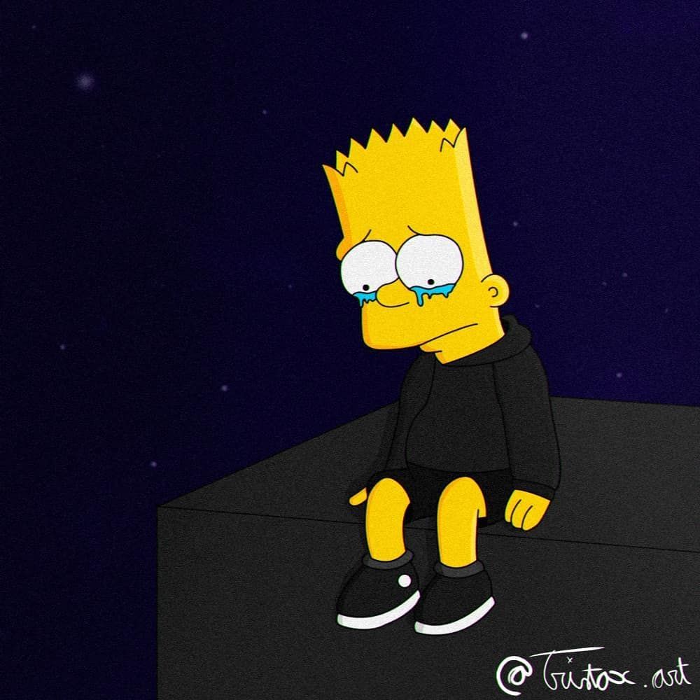 Bart Triste, Simpson, Sad , trap , vhs , By - Bart, Sad Simpsons