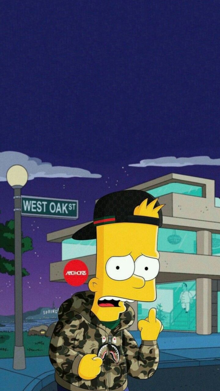 Simpson Supreme - & Background, Sad Bart Simpson HD phone wallpaper