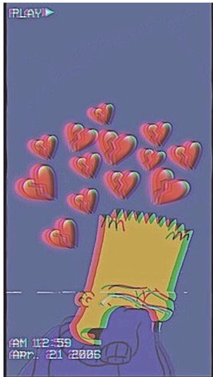 bart and lisa simpson sad edit aesthetic profile picture wallpaper