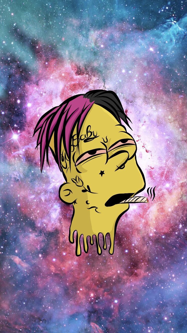 Sad Bart, galaxy, HD phone wallpaper