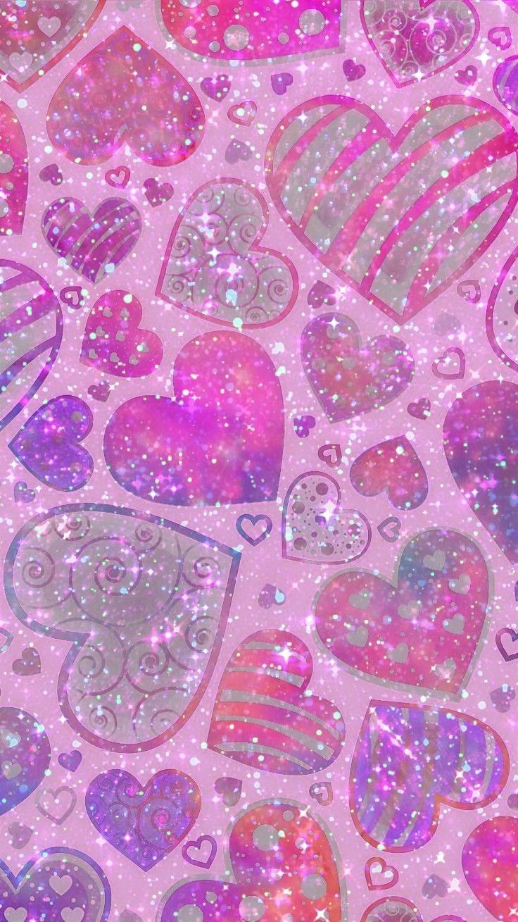 Colorful Glitter Hearts Wallpapers on WallpaperDog