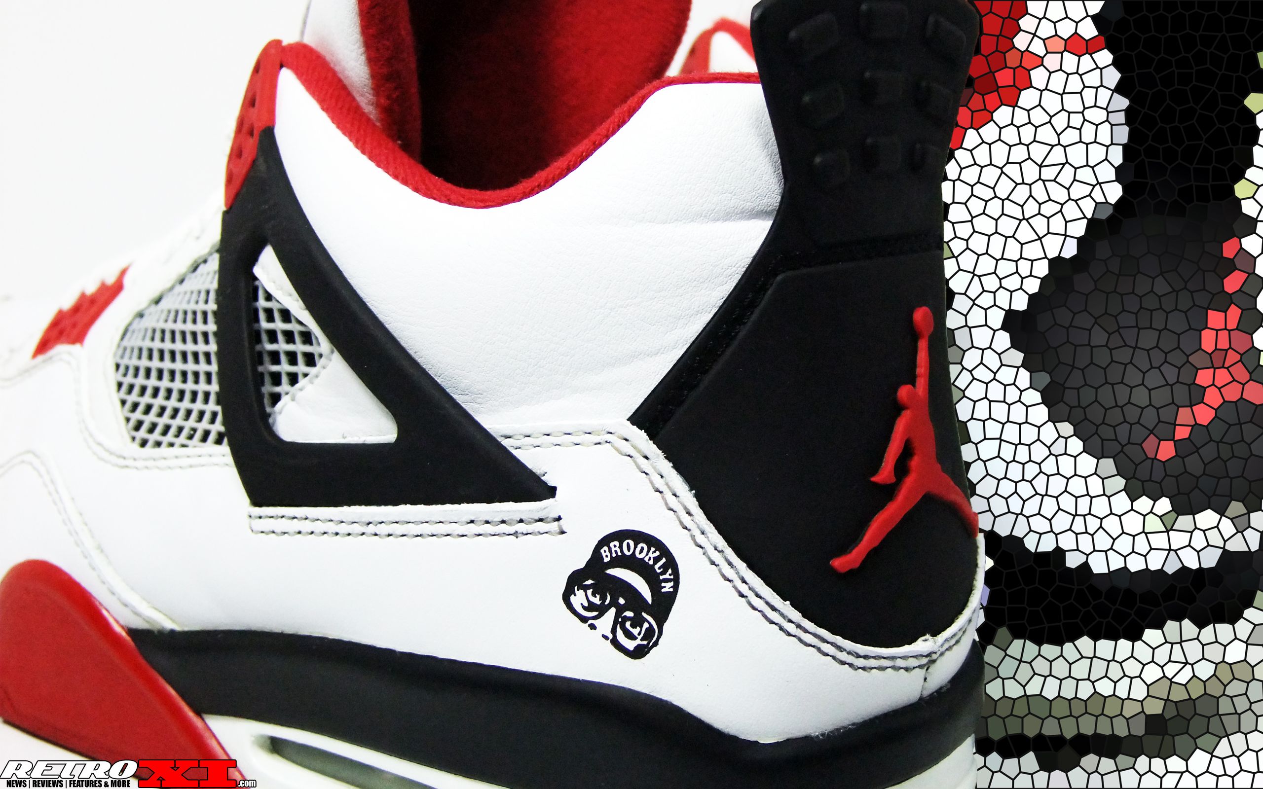 Download The Timeless Air Jordan 4 Shoes In White Black And Evergreen  Wallpaper  Wallpaperscom