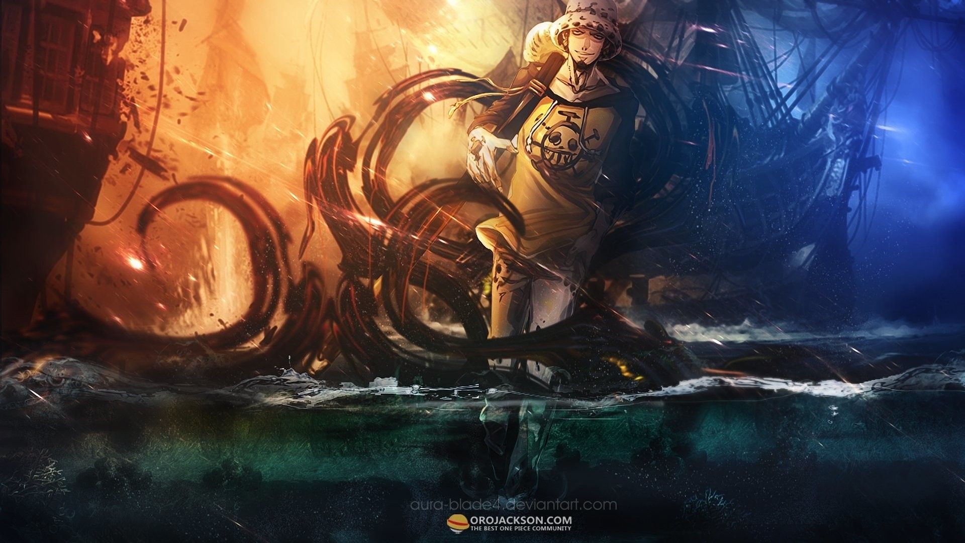 One Piece  Surgeon of Death Trafalgar D Waters Law 2K wallpaper download