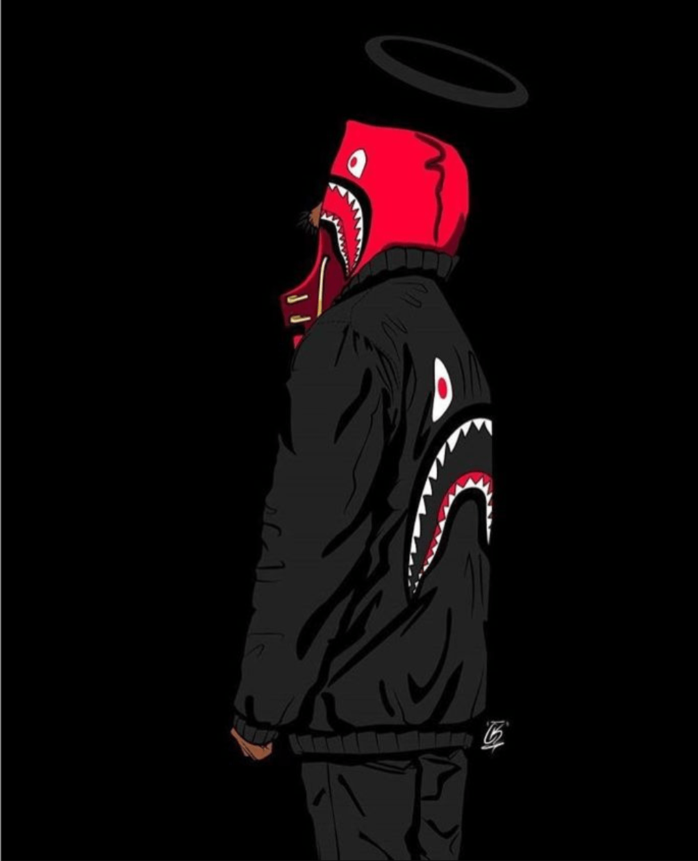 BAPE Shark Black iPhone Wallpapers on WallpaperDog