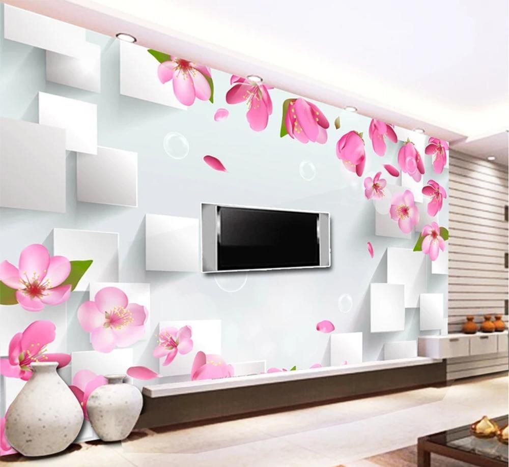 Avikalp Exclusive AWZ0303 3d Wallpaper Beige Flowers 3d Bedroom Tv Int –  Avikalp International - 3D Wallpapers