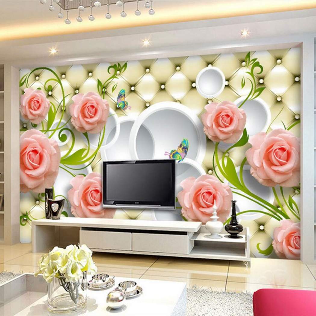 Full Red Romantic Roses 00022 Floor Decals 3D Wallpaper Wall Mural Sti   IDecoRoom