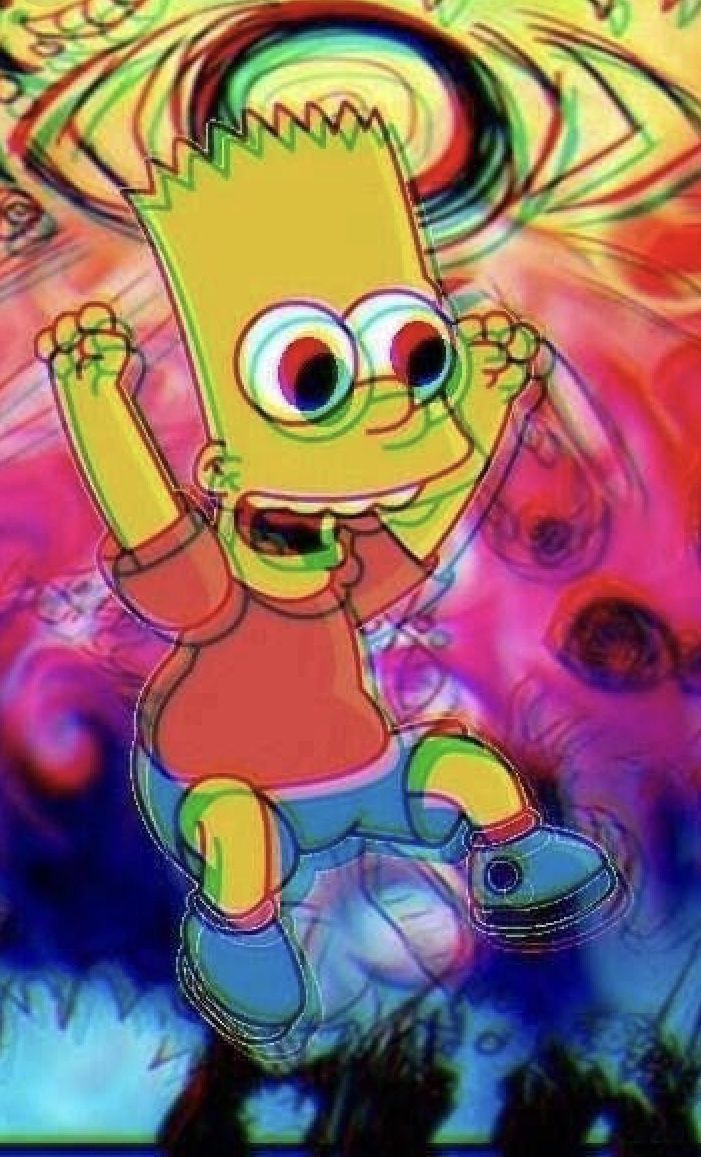 Bart Simpson Trippy sad Wallpaper Download