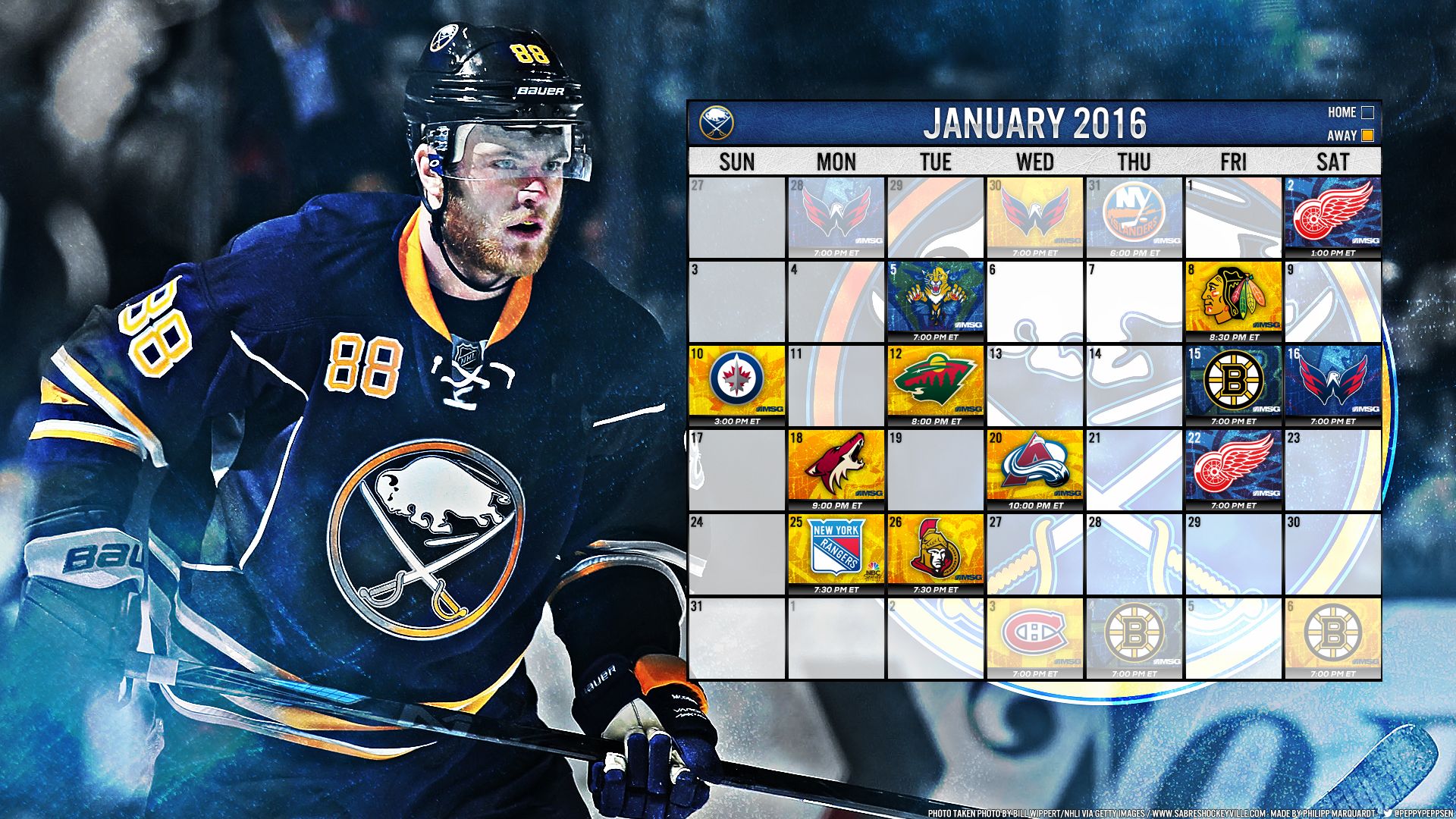 Buffalo Sabres (NHL) iPhone X/XS/XR/11 PRO Home Screen Chr…