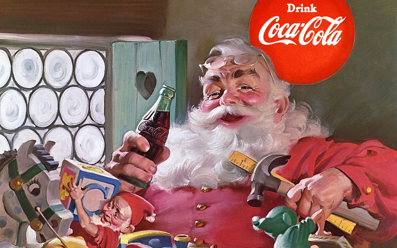 coca cola santa wallpaper