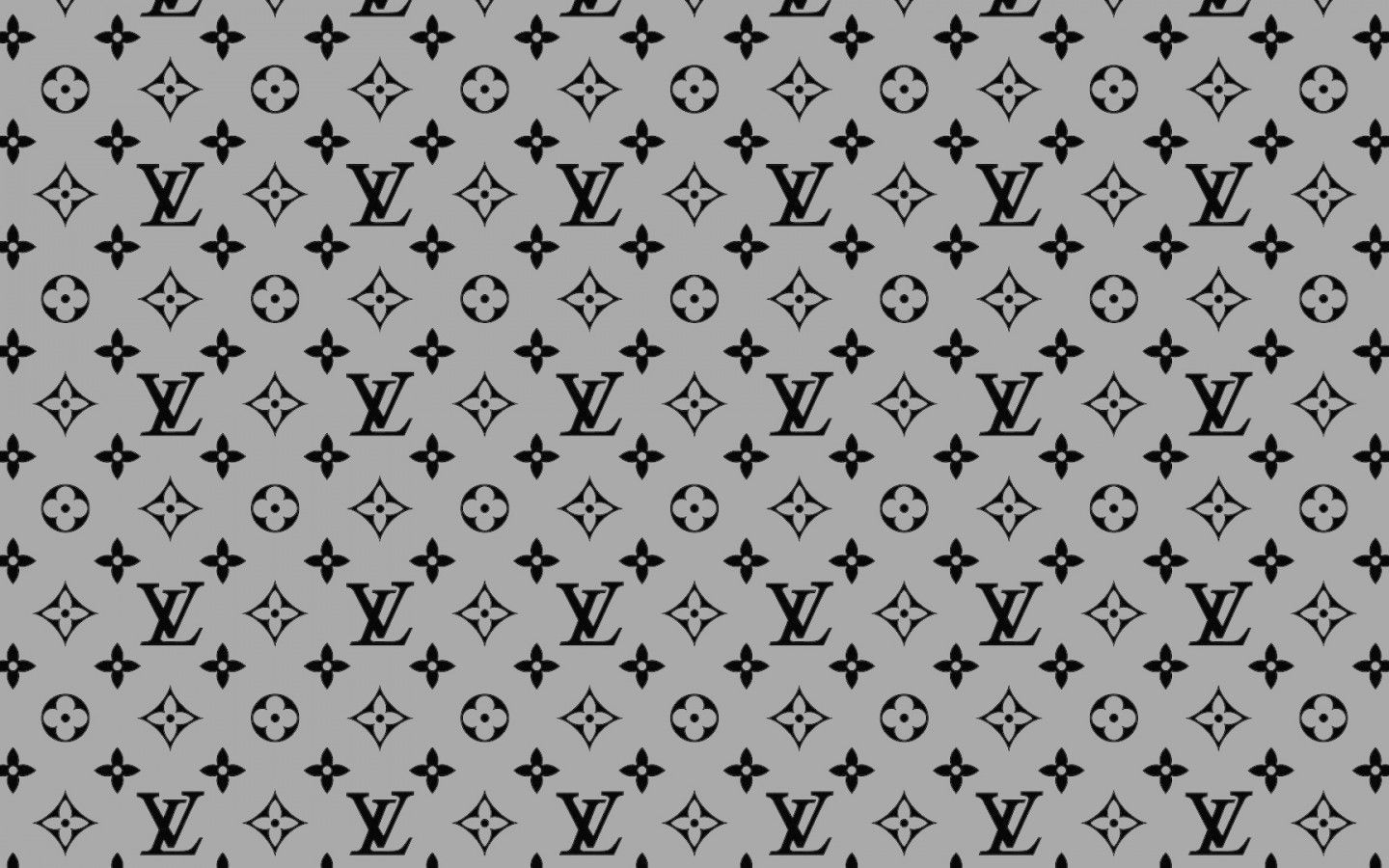 Download Black Louis Vuitton Monogram Desktop Wallpaper