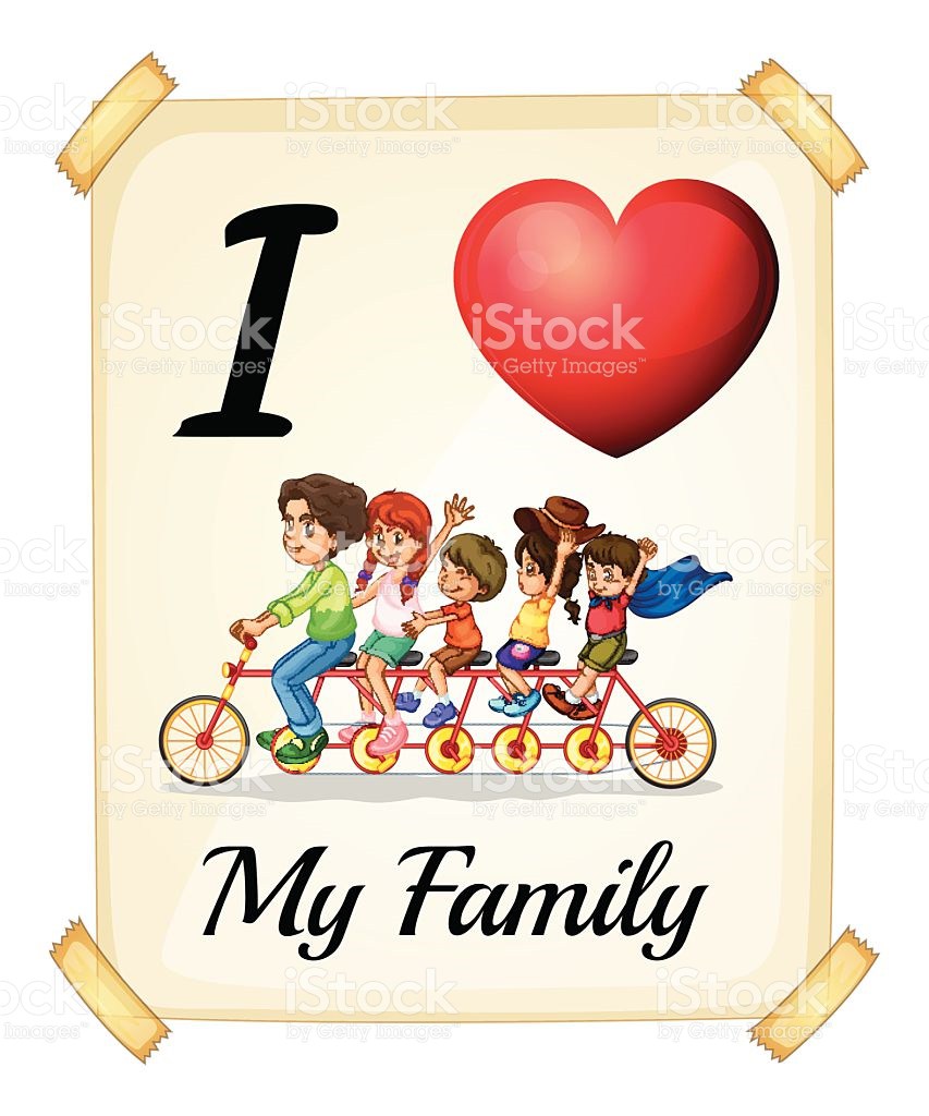 Love My Family Design Hearts On Stock Vector Royalty Free 218309431   Shutterstock
