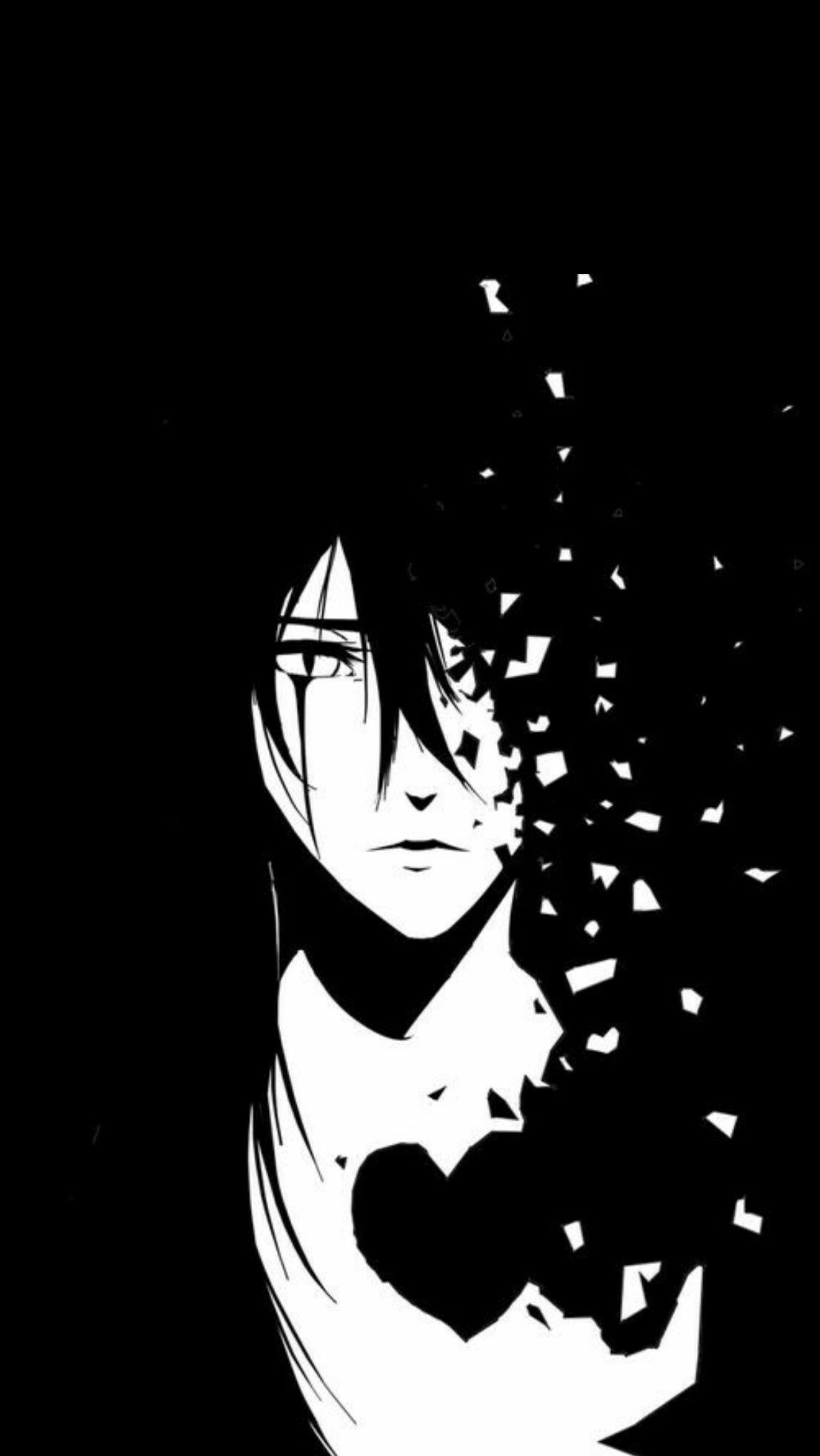 Dark Anime Girl Black And White GIF  GIFDBcom