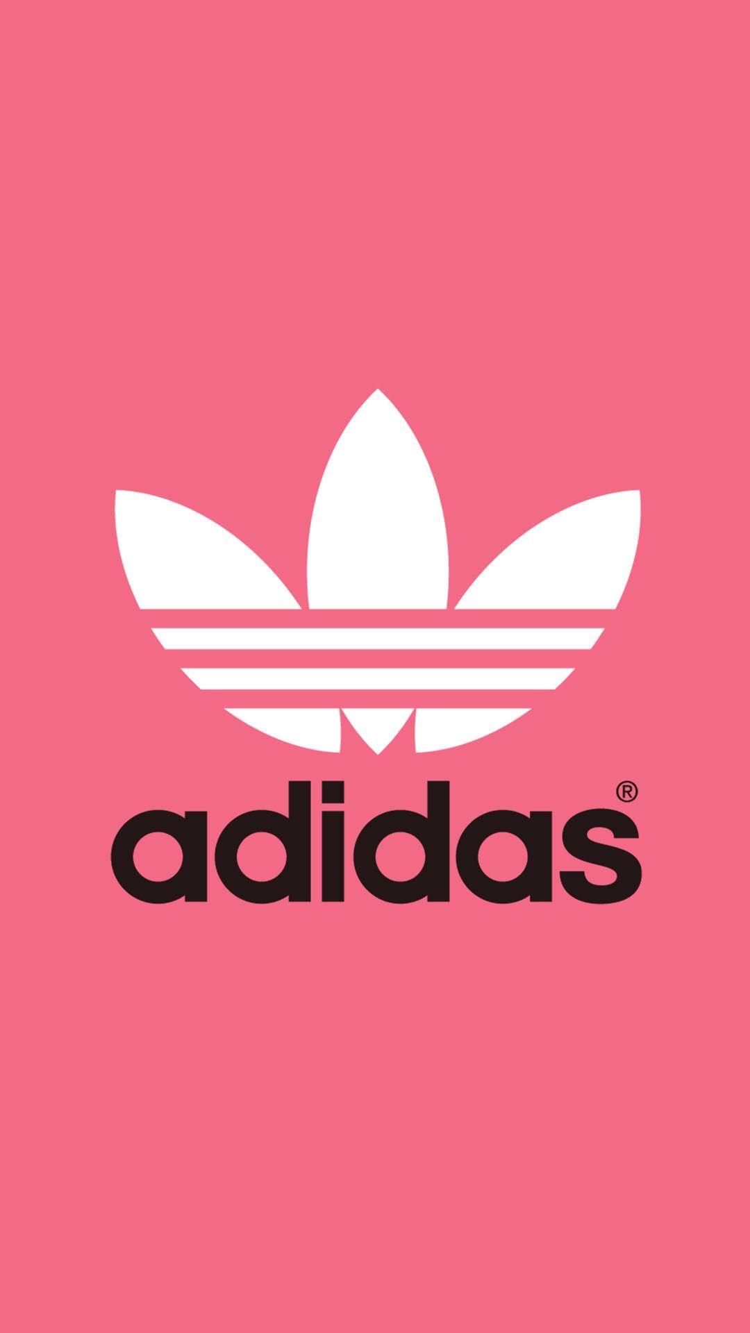 pink adidas logo