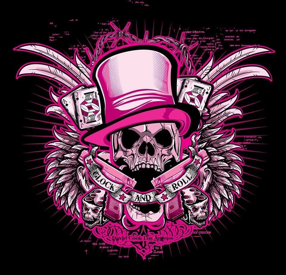 pink skull wallpaper