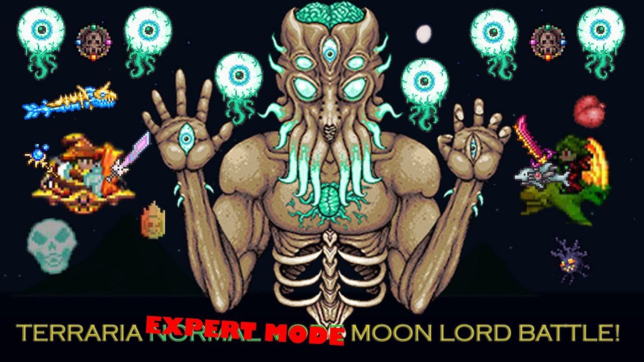 terraria moon lord expert mode arena