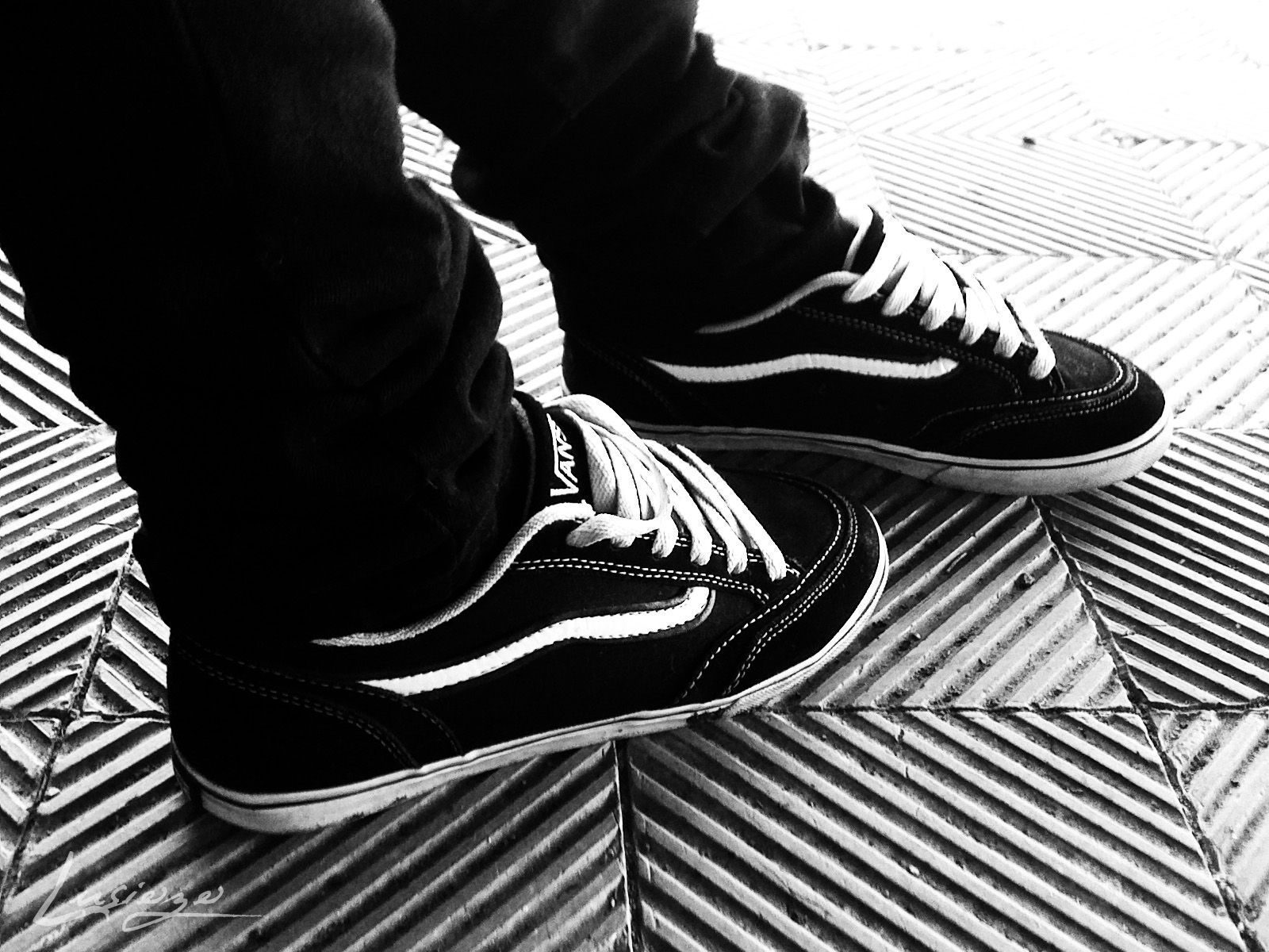 HD wallpaper person standing in front pf fence person in gray Vans Old  Skool sneakers  Wallpaper Flare