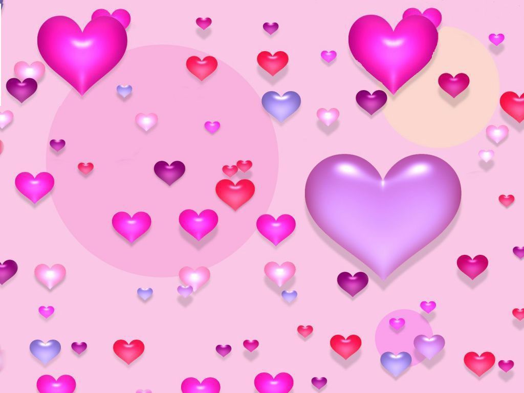 Valentines day  lovely pink hearts background 4K wallpaper download