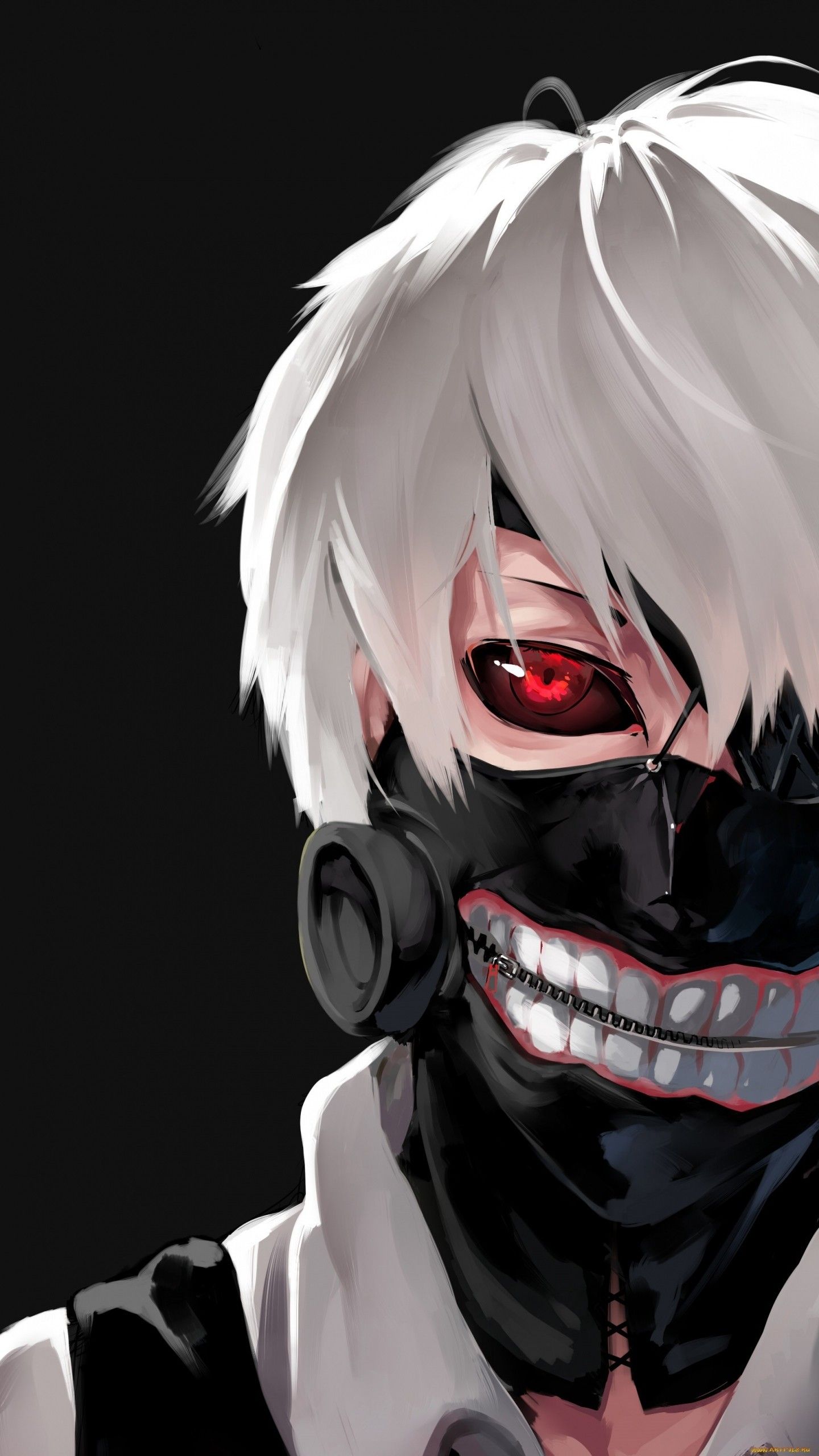 Download wallpaper 1920x1080 ken kaneki, angry, anime boy, full hd