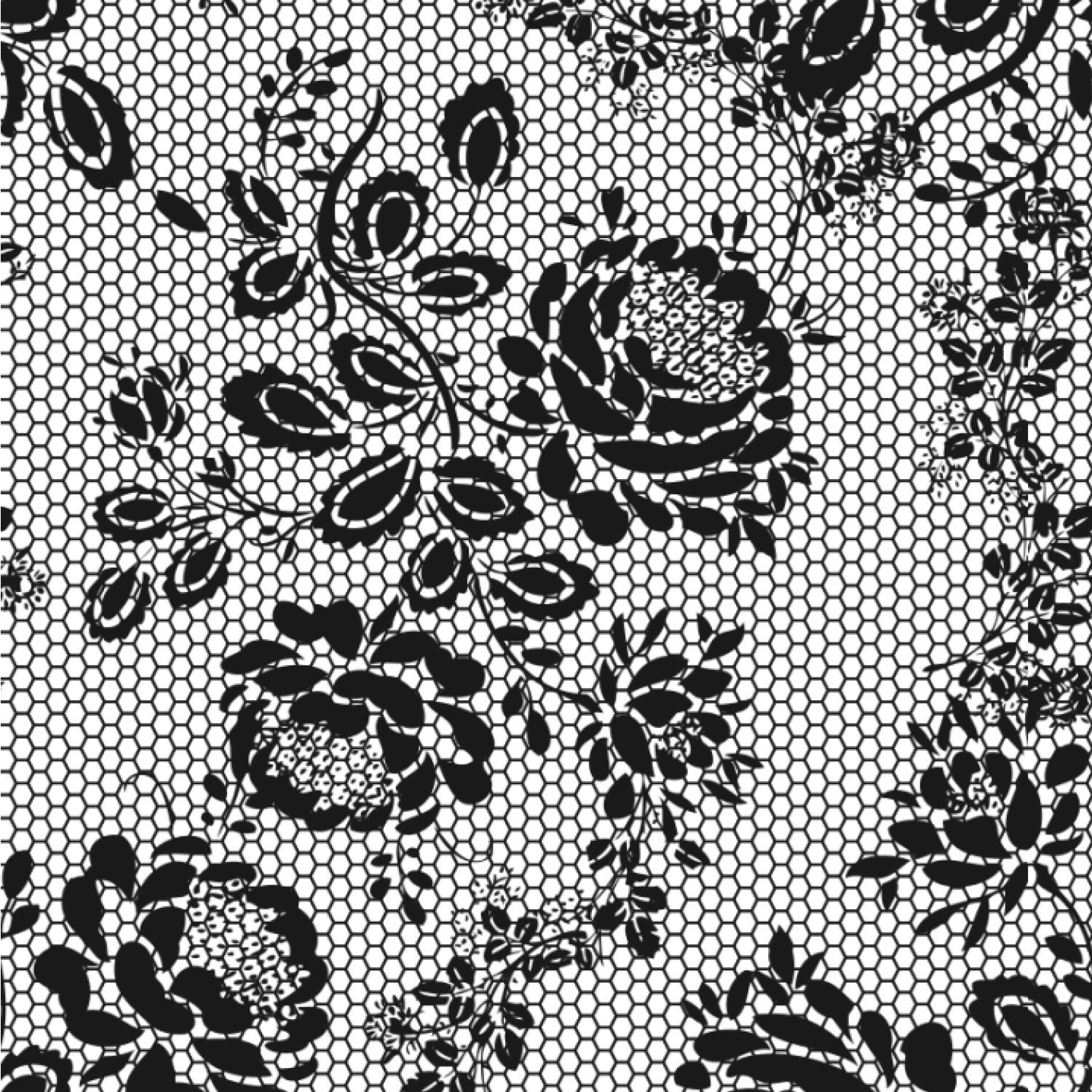 Black Lace Fabric Wallpaper and Home Decor  Spoonflower
