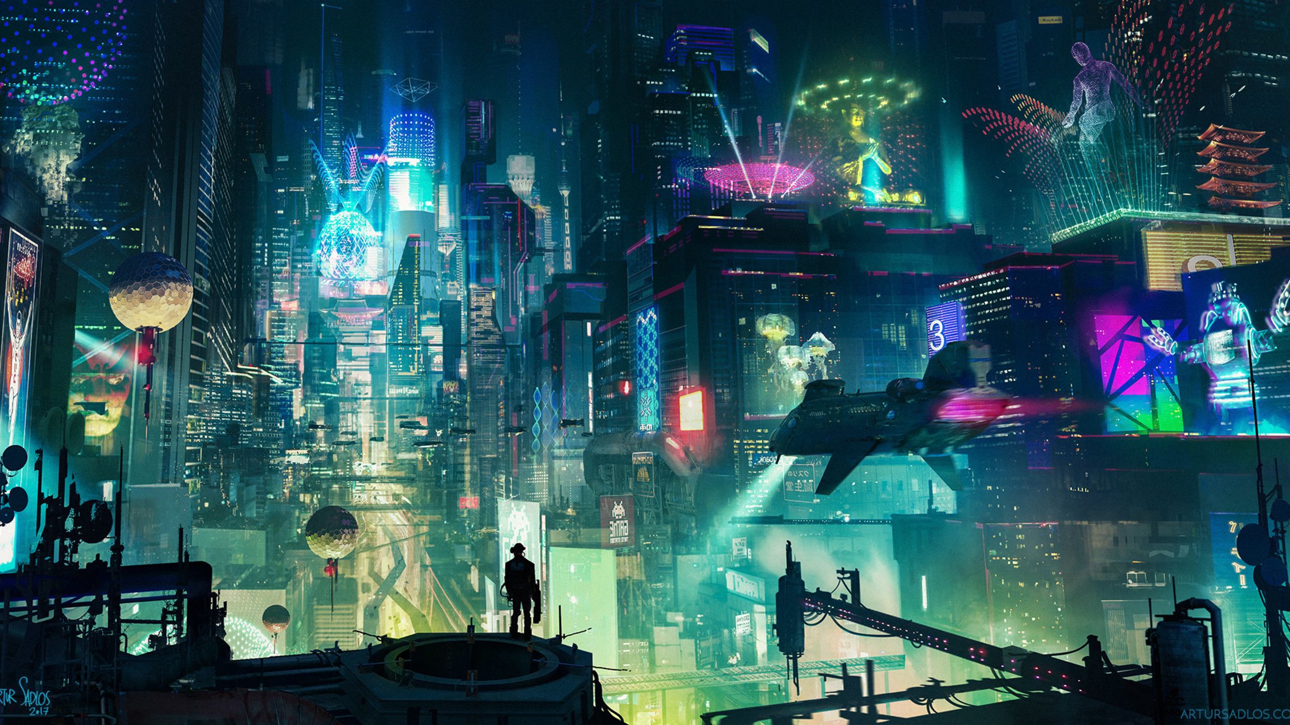 HD desktop wallpaper Anime City Cyberpunk Crow Original download free  picture 764515