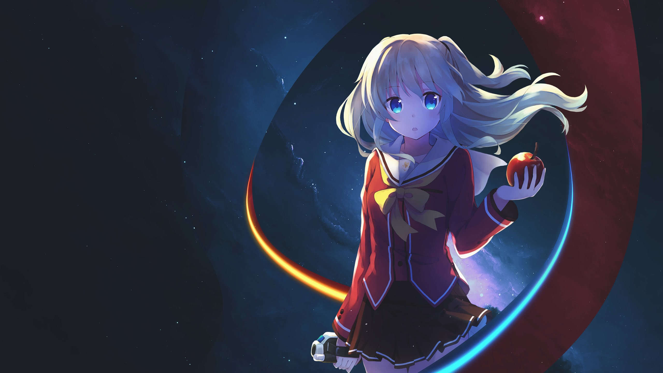 Download Charlotte Anime Under The Moonlight Wallpaper  Wallpaperscom