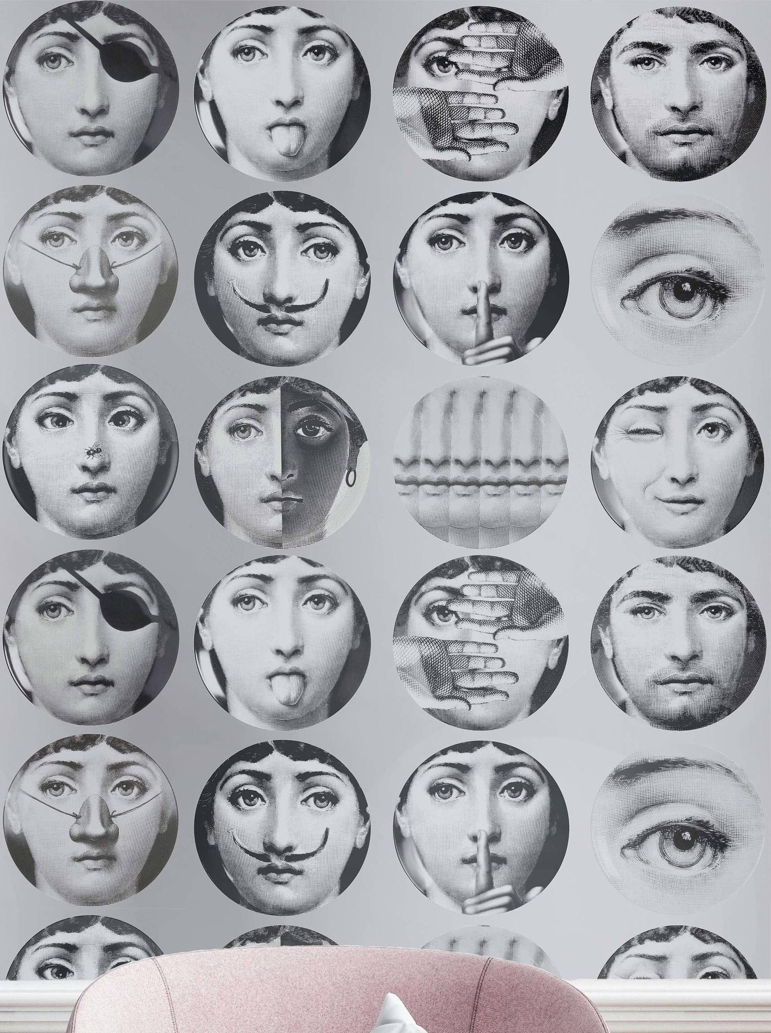 48 Fornasetti Faces Wallpaper  WallpaperSafari