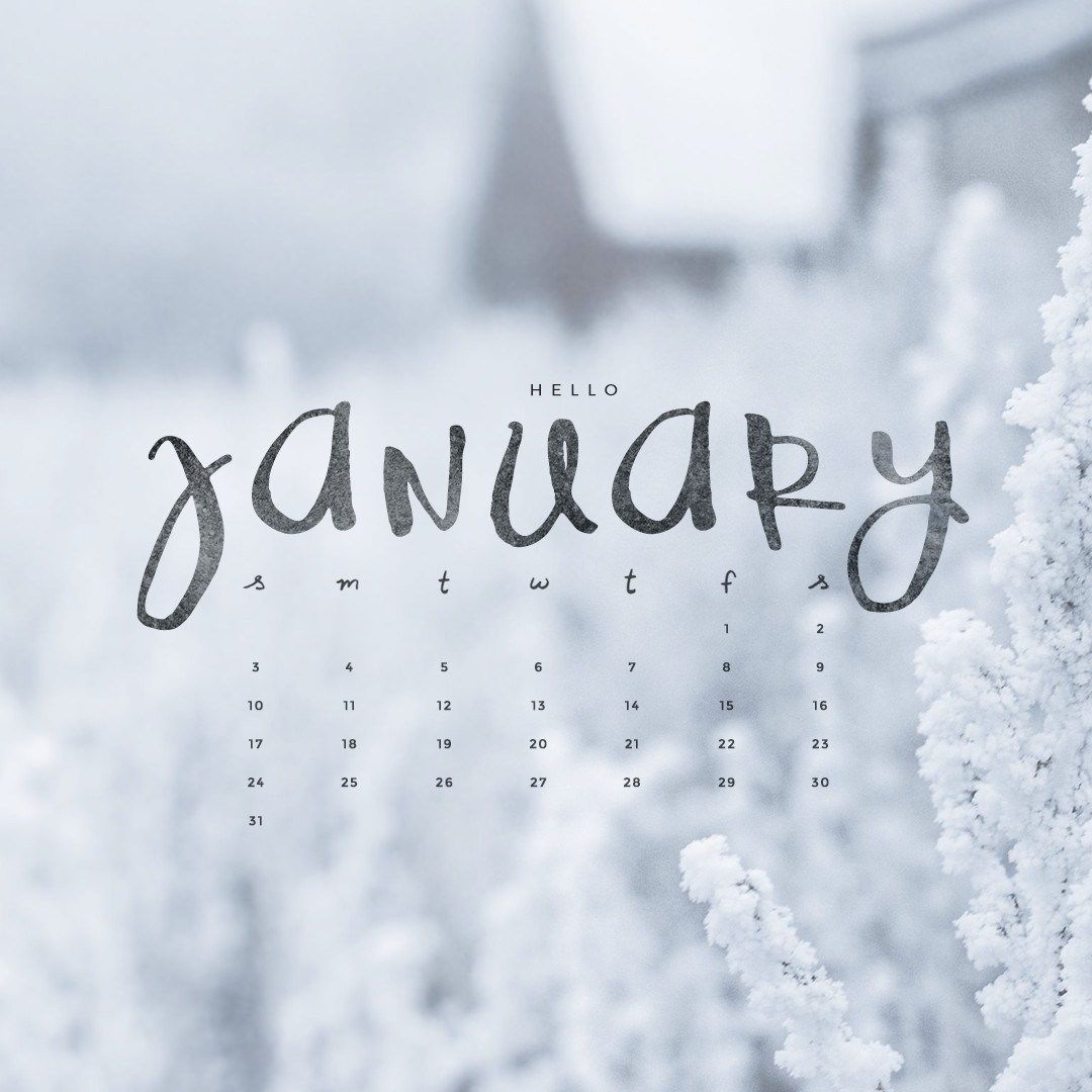 January Desktop Wallpaper  21 Cute  Free January 2024 Calendar Backgrounds